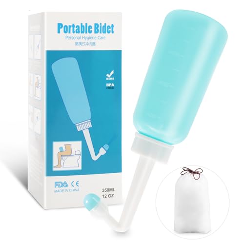 Showvigor Peri Bottle for Postpartum Care,12 OZ Peri Bottles Postpartum Essentials Portable Bidel Perineal Bottle for Wemen - color: Blue