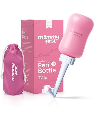 Mommy First® Peri Bottle for Postpartum Care | Upside Down Bottle for Perineal Cleansing and Recovery | Portable Bidet | Postpartum Essential | Baby Pink 12.2 OZ - color: Baby Pink