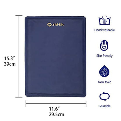 Large Gel Ice Pack 2 pack for Injuries Reusable, Flexible Hot Cold Therapy Pad for Hip, Back, Knee, Leg, Soothing Pain from Bruises & Sprains, Muscle Aches, Relief for Surgery, Back Pain 11.5" x 15.4" - size: 2cps 12*16"