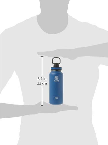 Takeya Originals 32 oz Vacuum Insulated Stainless Steel Water Bottle with Spout Lid, Navy (Pack of 4) - color: Navy, size: 32 Ounces (Pack of 4)