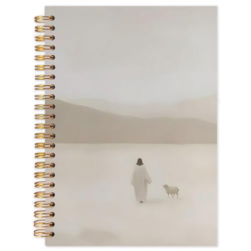 Likjad Christian Jesus and Lamb Spiral Notebook Journal 5.5x8.3, Bible Prayer Scripture Journals for Writing, Christian Jesus Gifts for Women, Bible Verse Hardcover Notebooks for Note Taking - color: Bible Prayer