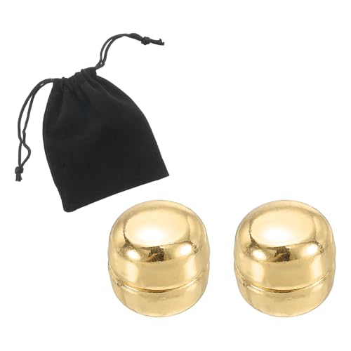 PATIKIL Hijab Magnetic Pins with Storage Bag, No-Snag Strongest Commercial Strength Buttons Multi-Use Pinless Magnetic Scarf Clip for Women Clothing Curtain - color: Gold