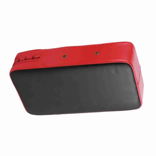 Taekwondo Kicking Strike Pad | Handheld Punching Target for Boxing/Martial Arts Training | High - Strength Nylon Rope Sealing | PU Leather & Foam Padding | 40x20x10cm (Red)