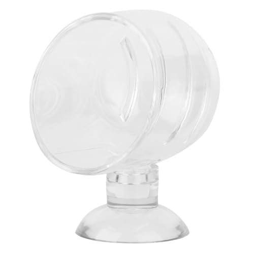 Aquarium Feeding Cup Fish Feeder Glass Acrylic Suction Cup Container for Freshwater Saltwater Tanks with Premium Suction Red Live Food Feeder (Acrylic) - size: Acrylic cup