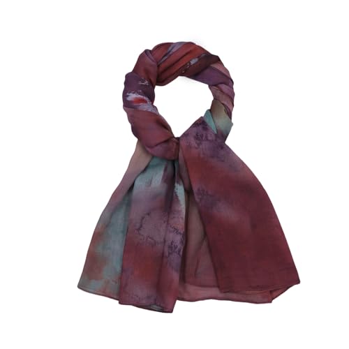 ZGMYC Watercolour Floral Printed Hijab Scarf for Women Soft Modal Cotton Instant Hijab Head Wraps Shawls Long Scarves - color: Color 15