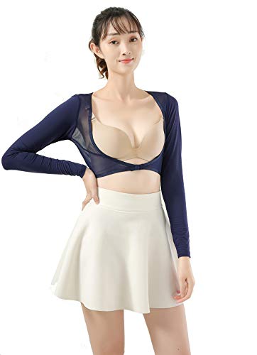 Women's Golf Cooling Shawl Outdoor Sun Protection Arm Sleeves - color: Blue, size: X-Large
