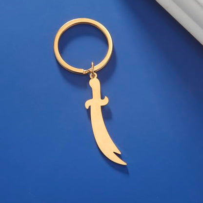 Dreamtimes Zulfiqar Sword keychain For Men Women Islam muslim HZ Zulfiqar Sword of Imam Ali keychain Islamic Muslim Jewelry - color: Gold