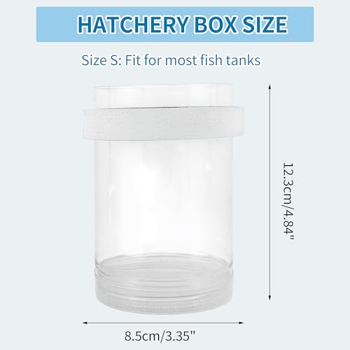 Suspensions Breeder Box, Floating Mesh Isolation Fish Tank Separator Set, Ideal for Aquatic Pets, Small, White, 1 Set