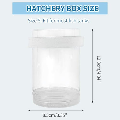 Suspensions Breeder Box, Floating Mesh Isolation Fish Tank Separator Set, Ideal for Aquatic Pets, Small, White, 1 Set