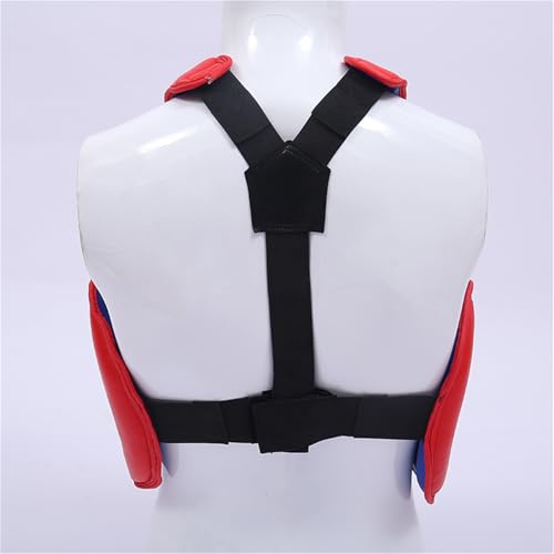 Reversible Karate Sparring Chest Guard, Taekwondo Boxing MMA Martial Arts Muay Thai Kickboxing Training Body Protector - color: Red/Blue, size: X-Small
