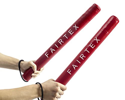 Fairtex BXS1 Leather Boxing Sticks for Boxing, Muay Thai, MMA Training - color: Red