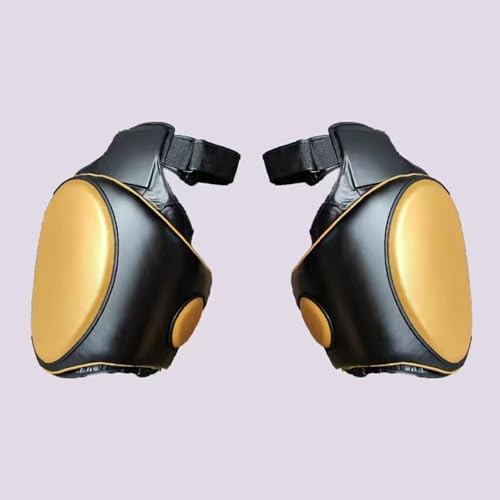 Yiju Kickboxing Thigh Pad Leg Kick Pad Versatile Body Protector Protect Pad for Taekwondo Karate Boxing Coach Trainer Equipment - color: Gold Right