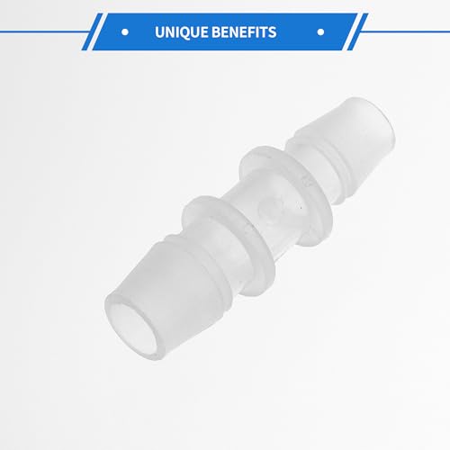 4pcs Plastic Hose Barb Fitting 7/16" to 3/8" Barbed Splicer Mender Joint Adapter Aquarium Clear - size: 7/16"-3/8"