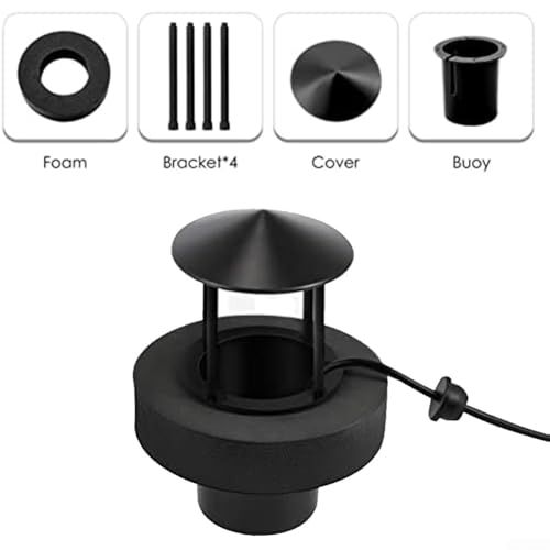 Water Splash Guard for Single Head Mist Maker Featuring Float Ring to Maintain Water Level and Avoid Mist Maker Malfunction (Is black)
