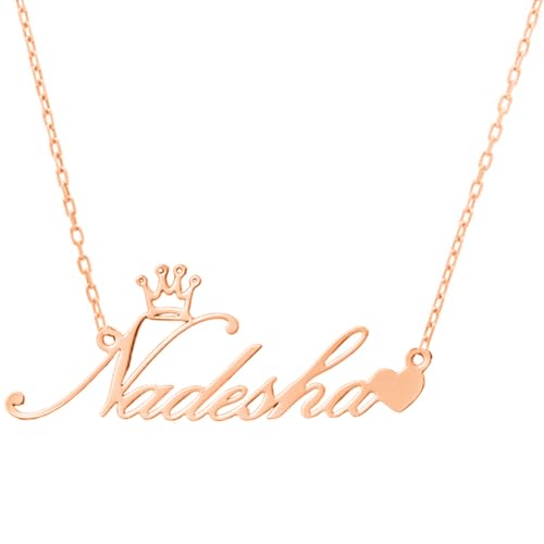 10K/14K/18K Solid Gold Name Plate Necklace,Real Gold Customized Name Necklace with Birthstone for Women,Personalized 1-4 Nameplates Necklaces Birthday for Her Girls - color: Style 3