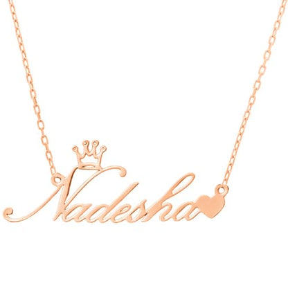 10K/14K/18K Solid Gold Name Plate Necklace,Real Gold Customized Name Necklace with Birthstone for Women,Personalized 1-4 Nameplates Necklaces Birthday for Her Girls - color: Style 3