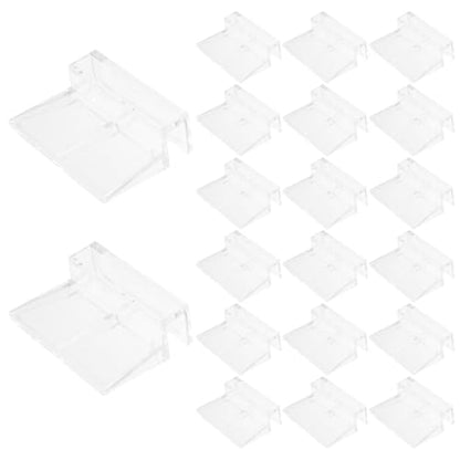 20pcs Fish Tank Lid Locking Clips - Transparent Terrarium Lid Clips - DIY Acrylic Fish Tank Cover Bracket for Home and Office Aquarium Box 6mm