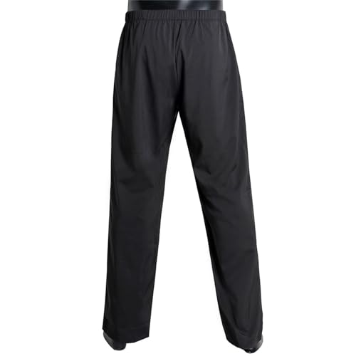 Men's Muslim Arab Middle East Pant Cotton Loosestyle Afghan Pants Men Muslim Arab Middle Pants with Waist Elastic - color: Black, size: XX-Large