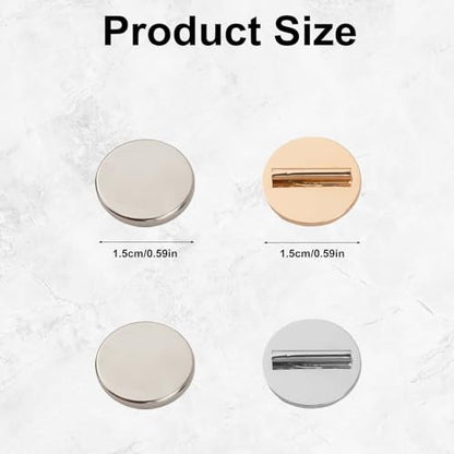 6pcs Mini Brooch Converter, Magnetic Pin Converter Almost Invisible and Harm Free Metal Backs for Thin Fabric (3 Gold and 3 Silver)