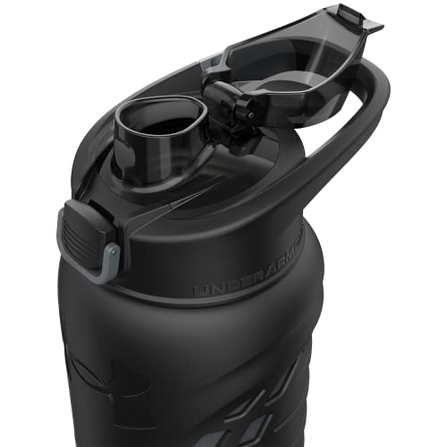 Under Armour 24Oz Stainless Steel Water Bottle, Insulated, Carabiner Easy Carry Hook, Leak Proof, Kids & Adults, All Sports, Gym - color: Pitch Grey