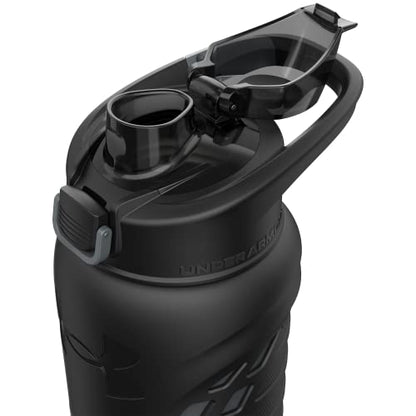 Under Armour 24Oz Stainless Steel Water Bottle, Insulated, Carabiner Easy Carry Hook, Leak Proof, Kids & Adults, All Sports, Gym - color: Pitch Grey