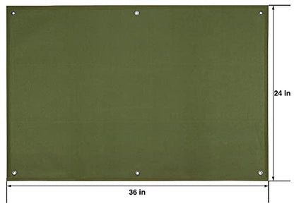 Tactical Patch Display Panel Holder Board for Military Army Combat Morale Uniform Hook and Loop Emblems, 24 Inches x 36 Inches (Medium), No Patches Included - color: Green, Medium