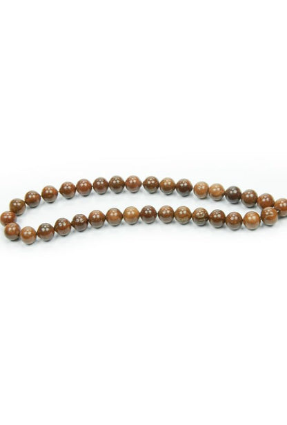 ihvan online, Islamic Prayer Beads (8mm – 33 Beads), Natural Stone Muslim Prayers Bead, Daily Dhikr Tasbeeh, Subha Tasbih Gift for Ramadan Hajj Umrah, Kuka Muslim Rosary, Round Cuts, Brown - color: Kuka Round - Brown, size: 8mm ( 33 Beads )