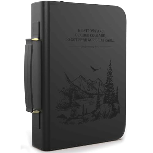 Bible Cover Case for Men - Extra Large Bible Carrying Case for Men Holder - size: Extra Large Black