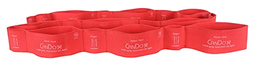 CanDo Multi-Grip 6 Foot Exercise Resistance Band with Hand/Foot Loops for Total Body Workouts, Training, Rehab, Stretching and Therapy - style: Light