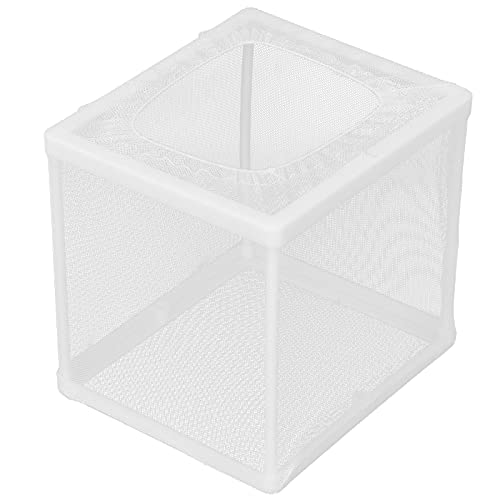Aquarium Fish Breeder Box Isolation Hatchery with Detachable Frame Locking Feet and Powerful Suction Cup for Fish Fry Hatching Pairing Reproduction and Tank Separation (S)