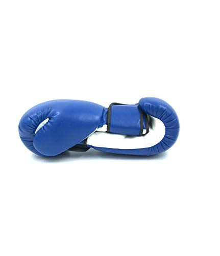 Boxing Gloves Blue Kickboxing, Grappling, Fighting, Muay Thai Training Boxing Bag Gloves, Punch Bags and Focus Pads Punching Plain-Blank Vinyl Gloves No Logo - size: 12oz