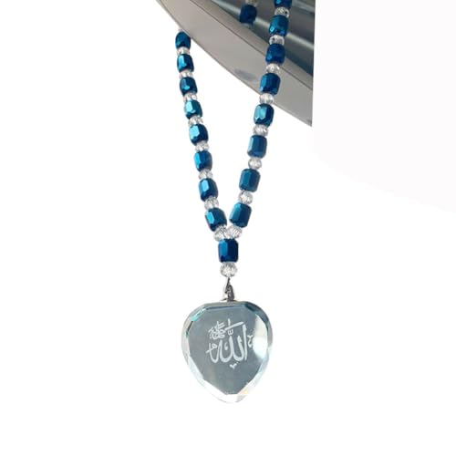 Islam muslim blue crystal beads Allah car hanging car pendant