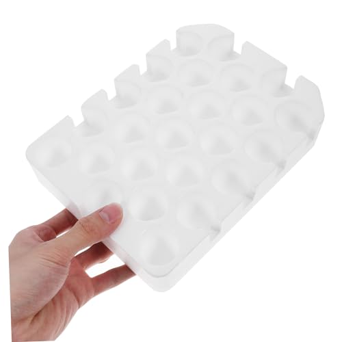 Cabilock 25holes Test Tube Rack Aquarium Tube Holder Sturdy Foam Stand Lab Test Storage Organizer - color: White