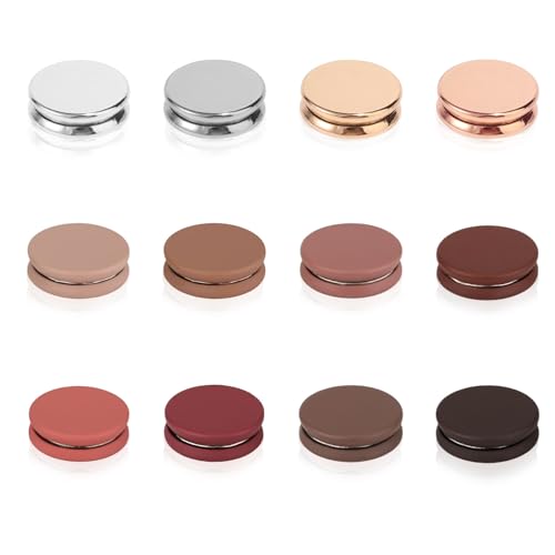 12pcs Hijab Magnetic Pins, Strong Hijab Magnets Multi-Purpose Scarf Clasp Pinless Brooch Buttons for Women Scarves Clothes Dress (Color C) - color: Color C