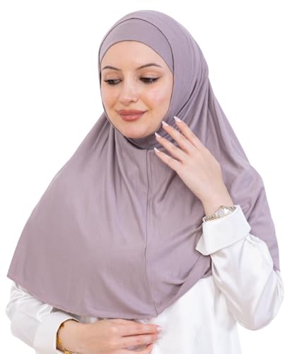 Prien Instant Hijab For Women, Muslim Long Scarf, Undercap Turban Set, Turkish Islamic Clothing, Prayer Clothes For Abaya - color: Light Mink