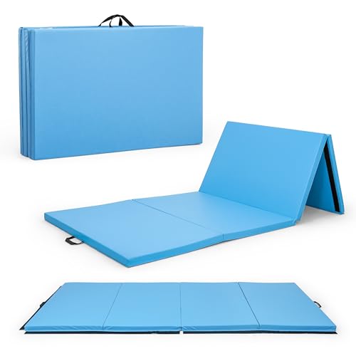 CAP Barbell All Purpose Folding Anti Tear Exercise Training Aerobic Fitness Gym & Gymnastics Balance Mat | Multiple options - color: Blue, style: 10' x 4' x 2.0" Thick