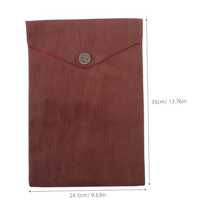 HANABASS Scripture Storage Pouch Bible Cover Bag Coffee Color Soft Velvet Religious Book Carrier for Women Church Study Organizer