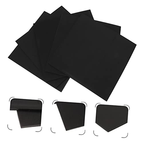 Garneck 5pcs Fish Tank Insulation Pad Thickened Non-Skid Cushion for Aquariums Shockproof Black Mat for Heat Preservation and Absorption