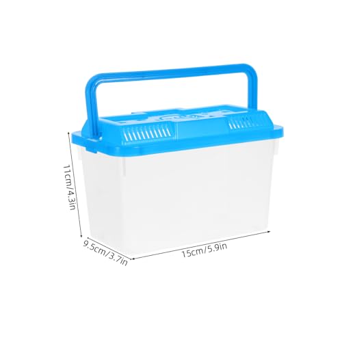 Kisangel 4pcs Handheld Plastic Fish Tank Carrier for Small Fish Turtles Reptiles and Hamsters Mini Aquarium Feeding Box and Vibrant Pet Transport