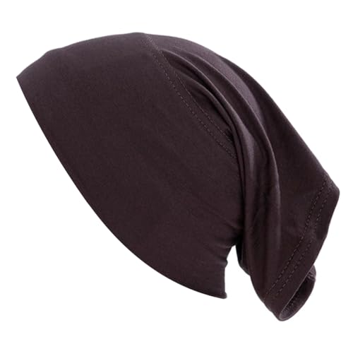 Under Scarf Light Soft Hijab Cap Undercap Headwrap Scarf Stretch Tube Neck Cover - color: Cocoa