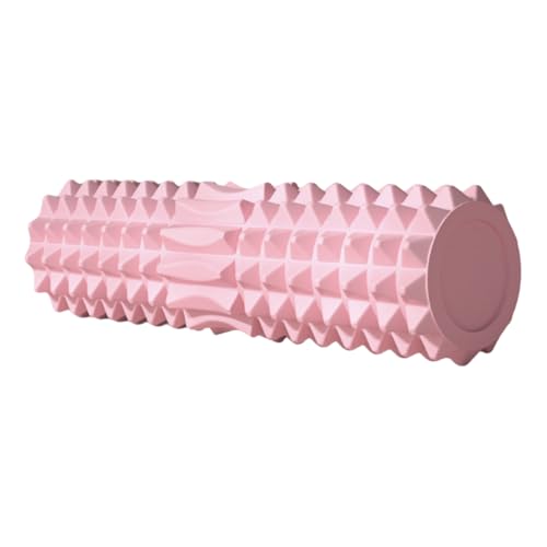 Solid Foam Roller Yoga Stick Roller Dual-Zone Leg Muscle Relaxation Deep Massage Relaxation Pain Relief (Pink (Solid)) - color: Pink (Solid)