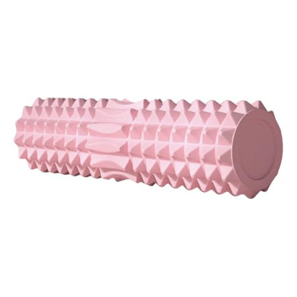 Solid Foam Roller Yoga Stick Roller Dual-Zone Leg Muscle Relaxation Deep Massage Relaxation Pain Relief (Pink (Solid)) - color: Pink (Solid)