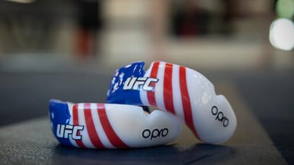 OPRO Official UFC Stars & Stripes Instant Custom-Fit Mouthguard – Self-Fit Mouthguard for MMA, Boxing, Martial Arts & Combat Sports - color: Stars & Stripes