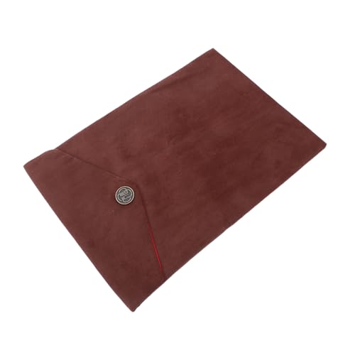 Operitacx Scriptures Storage Bag Coffee Color Buddhist Book Pouch Sturdy Religious Text Organizer with Drawstring Closure for Worship and Travel