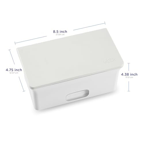 Ubbi Baby Wipes Dispenser with Weighted Plate, Oat | Rubber Seal Keeps Wipes Fresh, Non-Skid Feet, Holds Standard Pack of Wipes, Baby Changing Station Essential - color: Oat Wipes Dispenser, size: 1 Count (Pack of 1)