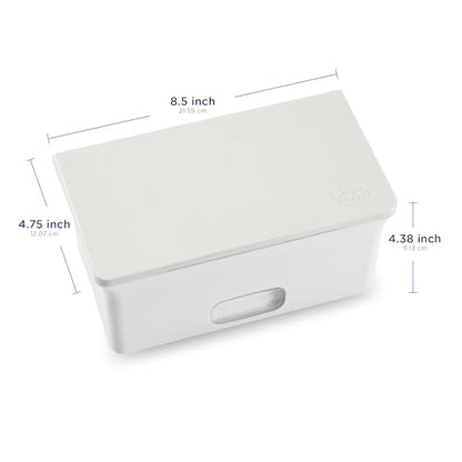 Ubbi Baby Wipes Dispenser with Weighted Plate, Oat | Rubber Seal Keeps Wipes Fresh, Non-Skid Feet, Holds Standard Pack of Wipes, Baby Changing Station Essential - color: Oat Wipes Dispenser, size: 1 Count (Pack of 1)