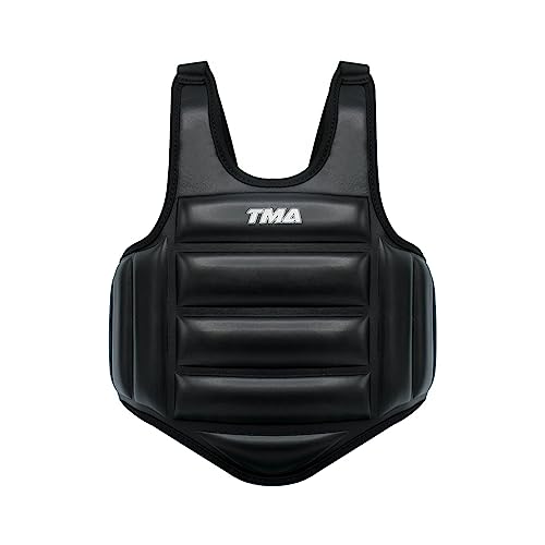 TMA Kids Boxing Belly Pad Chest Guard MMA Body Protector Martial Arts Rib Shield Armour Taekwondo Training (10 to 15 Year Old)