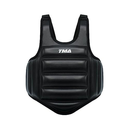 TMA Kids Boxing Belly Pad Chest Guard MMA Body Protector Martial Arts Rib Shield Armour Taekwondo Training (10 to 15 Year Old)