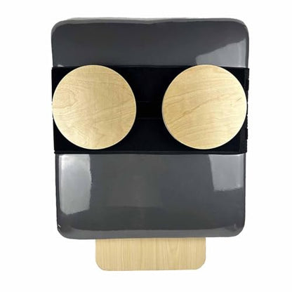 Rotating Discs Twisting Board for Pilates Reformers - Wooden Rotator Discs for Core Training, Balance Exercise, Physical Therapy, Compact 7.87x5.91x3.15 inch