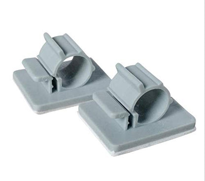 Adhesive RO Tubing holder 3/8 inch RO Tubing Mounting Clips Cable Management Wire Clamps（Pack of 10) (10, 3/8 inch tubing O.D. use) - size: 3/8 inch tubing O.D. use